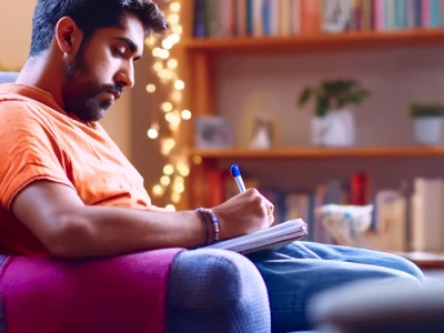 Eine Frau liegt auf dem Rücken und sonnt sich.